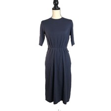 Vero Moda Blue Midi Dress Small Short Sleeve Casual Minimalist Work Dress NWT