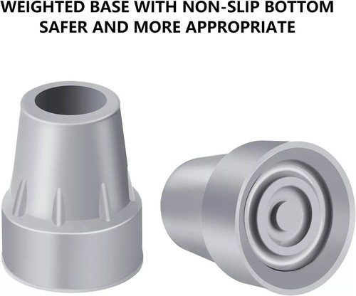 Punte stampella 7/8 pollici aggiornamento gomma resistente stampella accessori ricambio - Foto 3 di 8