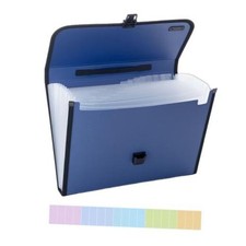 Expanding File Folder 12 Pockets Accordion File Organizer with 12 Pockets-blue