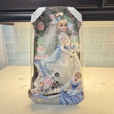 Disney Princess Cinderella Royal Wedding Porcelain Doll Brass Key Keepsakes