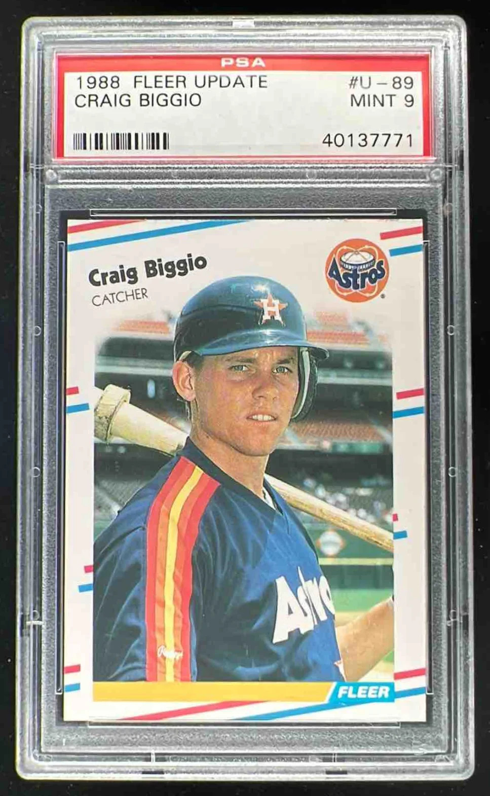 1988 Fleer Update #U-89 Craig Biggio RC PSA 9
