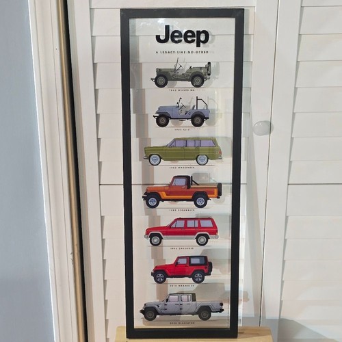 Jeep Glass Wall Plaque A Legacy Like No Other 1942 - 2020 Chronological Models