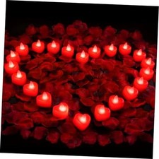 4000 Pieces Red Artificial Rose 50 Pcs Red Candles  4000 Pcs Red Petals