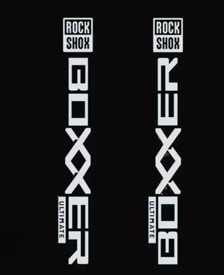 Rock Shox Boxxer Federgabel Sticker Aufkleberset (No.93 ) 2 tlg weiß MTB Decal