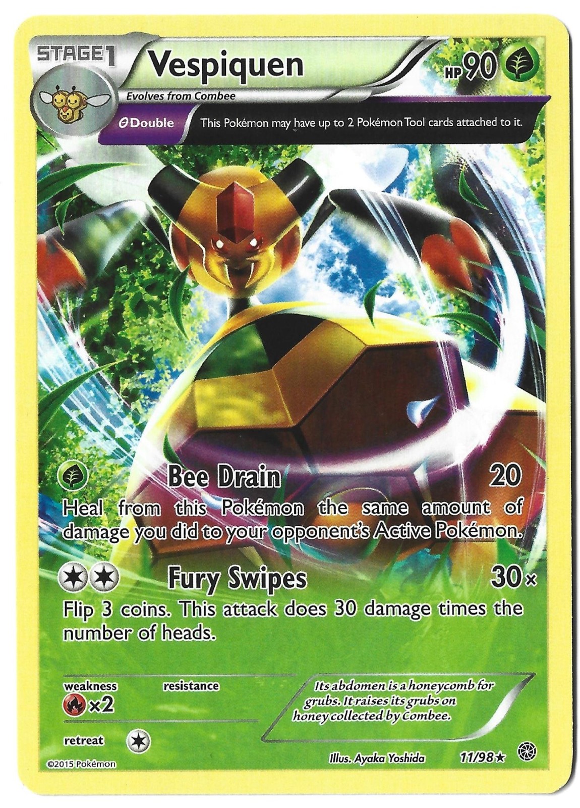 Vespiquen 11/98 Rare Ancient Origins Pokemon Near Mint