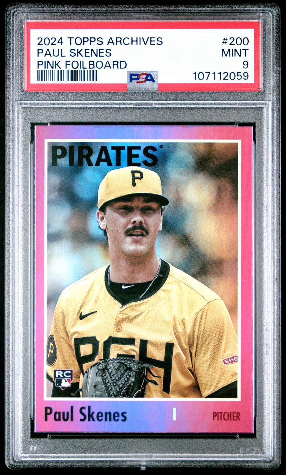 2024 Topps Archives #200 Paul Skenes Pink Foilboard (RC) PSA 9
