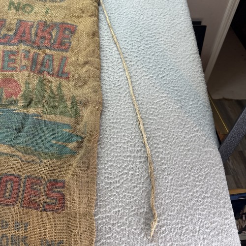 Rare Vintage Big Lake Special Brand Burlap Bag, Les Zimmerman & Sons - Picture 9 of 15