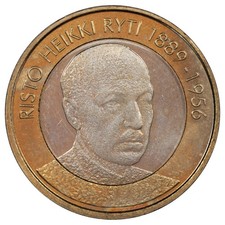 Finnland - 5 Euro 2016 - Pr&auml;sident Risto Heikki Ryti - Cupro-Alu-Nickel KM.257