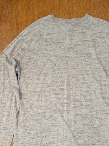 Autumn Cashmere Cotton Henley Shirt Men's Size Large Gray 100% Cotton - Picture 13 of 19