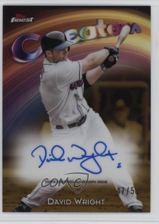 2025 Topps Finest Creators Gold Refractor /50 David Wright #CAV-DW Auto tw0