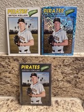 Mitch Keller 2026 Topps Heritage #64 Dark Gray, Light Blue Sparkle & Base SP 