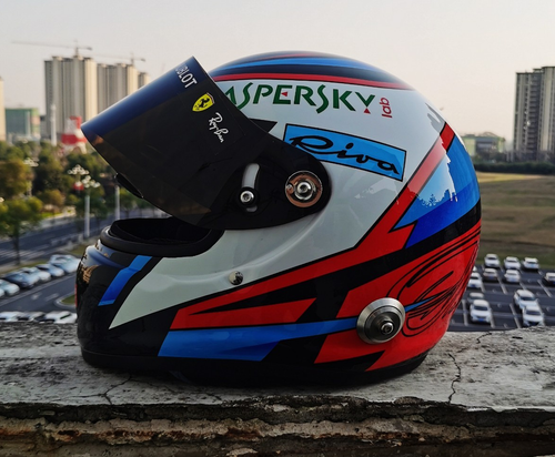 2018 KIMI RAIKKONEN SCUDERIA F1 FORMULA 1 HELMET HELM HAND-PAINT 1:1 WITH HANS - Picture 3 of 6