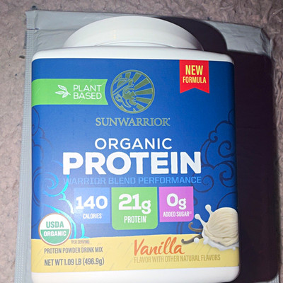 Sunwarrior Warrior Blend Organic Plant-Based Protein Vanilla Powder 1.09 lb