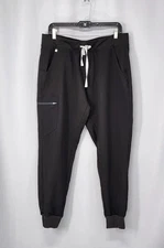 FIGS Scrub Pants Womens Large Black Jogger Technical Collection Cargo Pockets