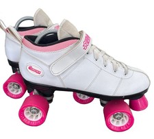 Chicago Bullet Womens Quad Speed Roller Skates White Pink Size 10