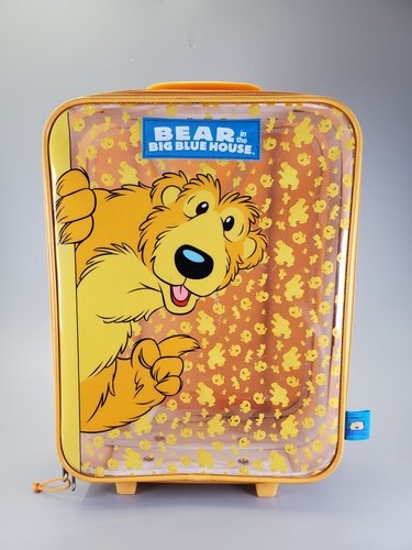 Vintage 2000 Jim Henson Bear in the Big Blue House Kids Rolling Suitcase Luggage
