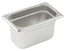 Anti Jamming Steam Pan 1/9 by 4 Inch 24 Gauge Stainless Steel