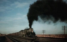 Union Pacific Big Boy 4004 Steam Locomotive Cheyenne WY 1958 Postcard