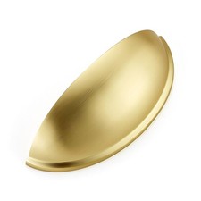 5 Pack 3 Inch Drawer Pulls Brushed Brass Cabinet Cup Kitchen Hardware Handles