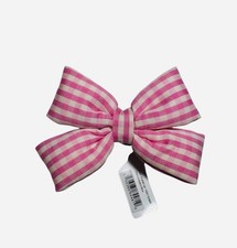 Croc  s Women's White And Pink Jibbitz Checkerboard Bow Shoe Charm New NWT