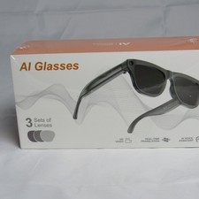 AI Smart Glasses with 3 Sets of Lenses
