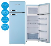 Wolkenstein KüHl-Gefrierkombination Blau 211 L Freistehend KüHlschrank Retro