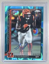 Shemar Stewart 2025 Topps Chrome #RA-SS Aqua Lava Refractor Rookie RC Auto /199