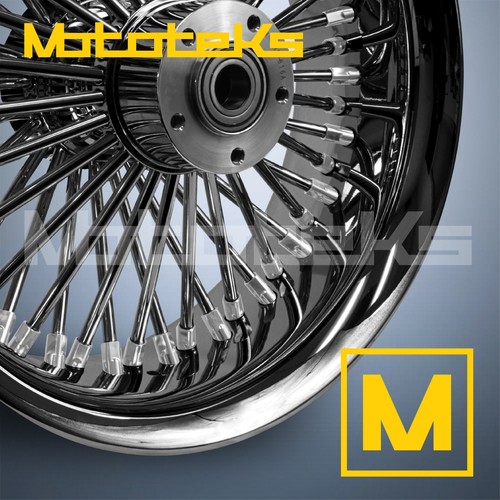 16" 16X3.5 FAT SPOKE 52 STAINLESS SMOOTH LIP FOR HARLEY TOURING REAR RIM - Imagen 5 de 6