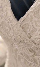 David's Bridal Collection T9612 - Beaded Lace Trumpet Gown - Size 10