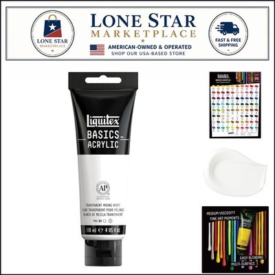 Economical 118ml Acrylic Paint | Transparent Mixing White - Ideal for Artists