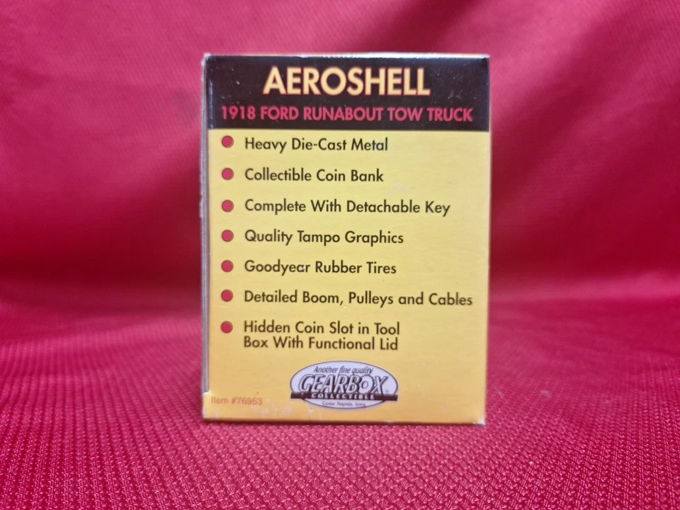 Vtg Gearbox Shell Goodyear 1918 Ford Tow Truck Coin Bank Die Cast Millennium - Image 2 of 4