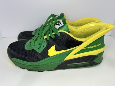 Nike Air Max 90 Oregon Ducks Flyease Black Green Yellow Mens Sneakers Size 14