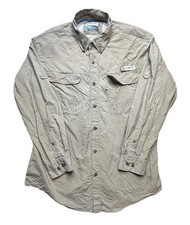 Magellan Outdoors Shirt Mens Large Tan Fish Gear Vented Long Sleeve Fishing