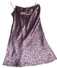 Fashion Nova Leopard Print Mini Satin Dress (Size S)