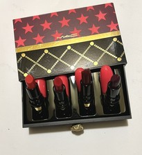 MAC Nutcracker Sweet RED Lipstick Kit 4p Gift Set Diva Rebel MAC Red Lady Danger