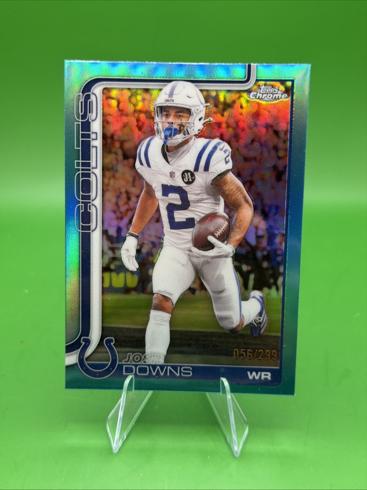 2025 topps chrome football Josh Downs Teal Refractor /299