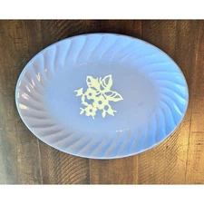 Vintage Harker Pottery USA Platter Serving Dish 13 1/2 x 10 Cameoware *1