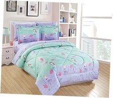 Size Comforter Set Girls/Teens Mermaids Starfishes Jellyfishes Lavender Queen