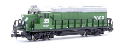 BACHMANN 'N' GAUGE BURLINGTON NORTHERN GREEN GP40 EMD '2009' DIESELLOK