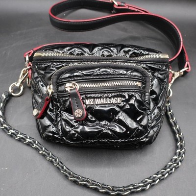 MZ Wallace Black Lacquer Crossbody Sling Bag - Only Worn Once- Authentic