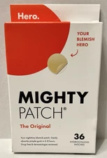 Hero Mighty Acne Blemish Patch Original Cosmetics Hydrocolloid 36 Count