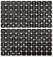 120PCS Switch Panel Stickers Multifunction Button Sticker for 6/8 Gang Label Dec