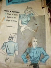 *LOVELY VTG 1940s BLOUSES ADVANCE Sewing Pattern 18/36