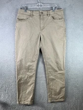 Flint and Tinder Pants Mens 34x29 Beige 365 Tapered Fit Chino Casual Huckberry