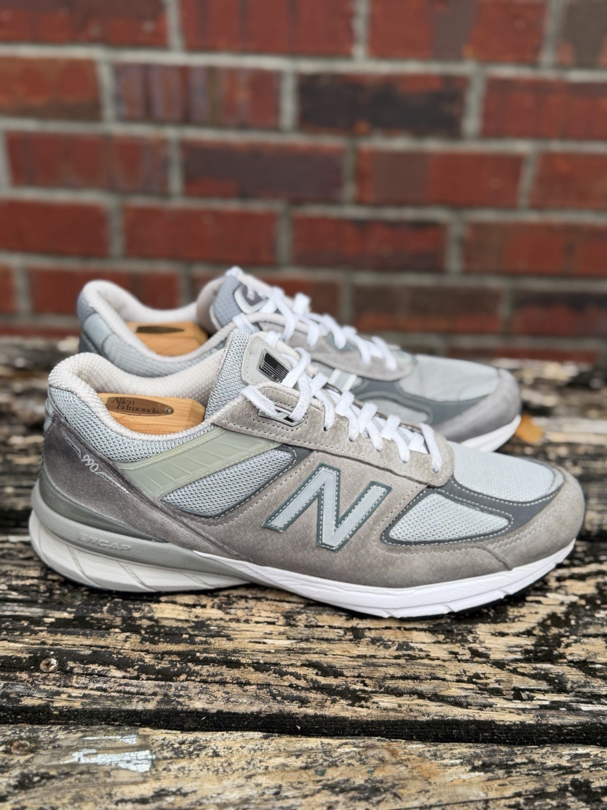 New Balance 990v5 Men’s Sz 12.5 Gray Castlerock Suede Mesh Running Gym Shoes T7 thumbnail 14