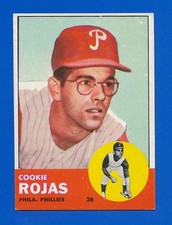 1963 Topps #221 Cookie Rojas ROOKIE card Philadelphia Phillies NRMT-. rookie card picture