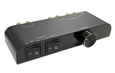 2-Way Home Audio Speaker Splitter Switch Box Independent Volume Control