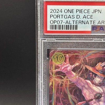 PSA 10 Portgas D Ace OP07-119 SEC Parallel Alt Art One Piece Card