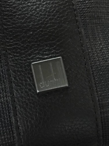 Dunhill D8 PVC leather shoulder bag dark brown w/guaranty card good condition FS - Picture 5 of 5