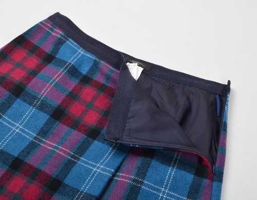 Weekend Max Mara Coquette Plaid Wool Blend A-Line Skirt Size US10 - Picture 8 of 8